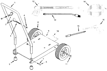 Assembly Parts Diagram and Parts List for PW1950  Campbell Hausfeld Pressure Washer